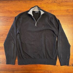 Men's Nautica Black Quarter-Zip Sweater